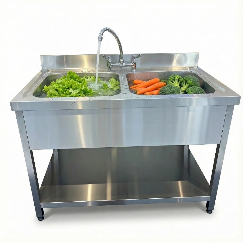 Commercial Kitchen Zones - Table d'évier en acier inoxydable à