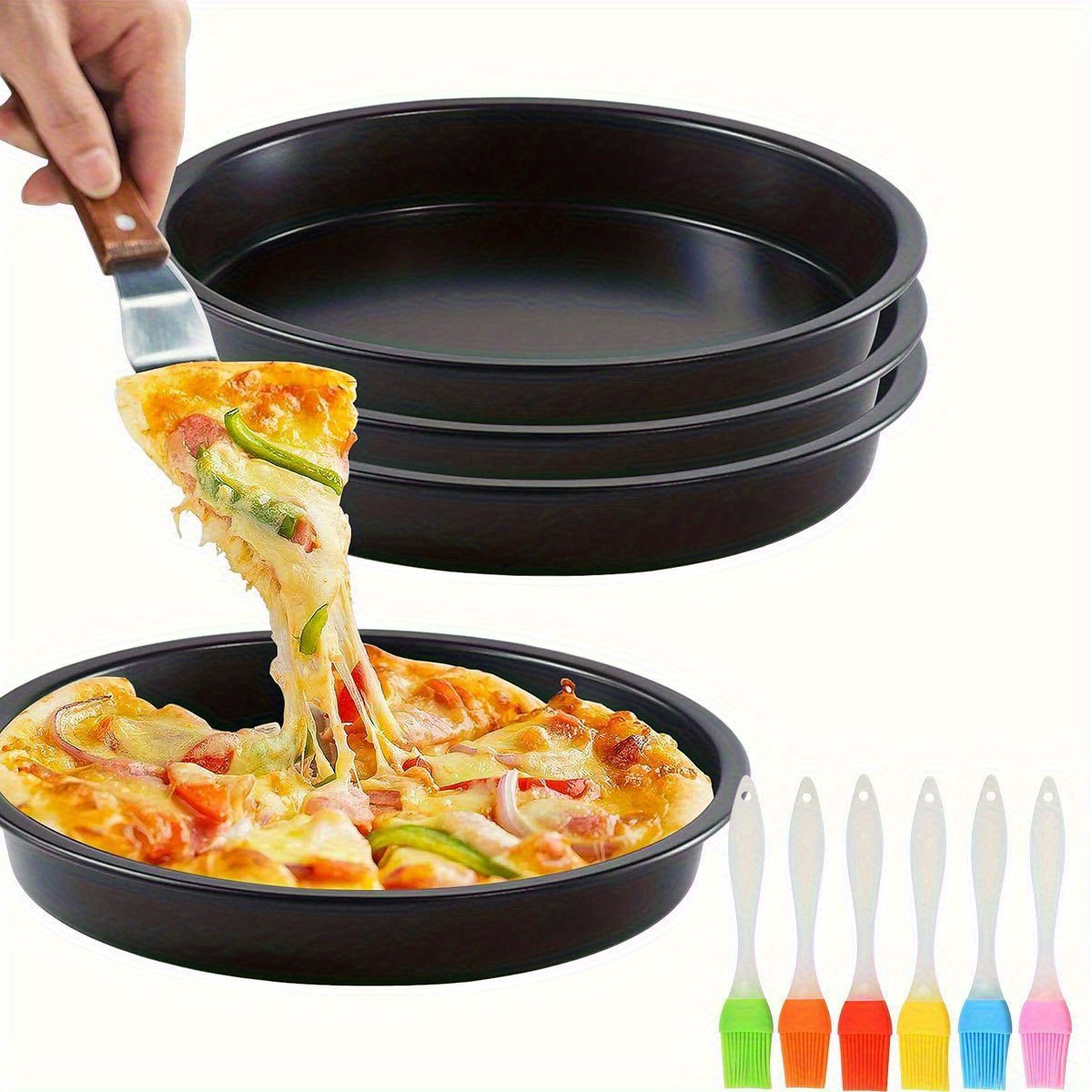 Pizza Conveyor Oven - Plateau à pizza antiadhésif rond en