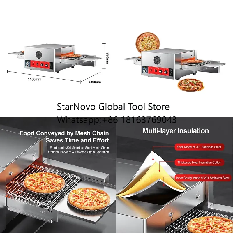Four à pizza à bande transport - Pizza Conveyor Oven avis et prix